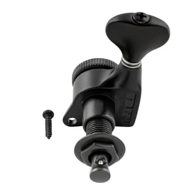Brio 6-in-Line Locking Tuners – 18:1 Ratio with G-Style Buttons - Black Finish image 2
