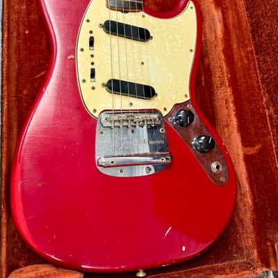 Fender Mustang Electric 1965, Red with Hardshell Case - Pre Owned image 3