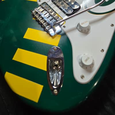 Squier Stratocaster Green and Gold Gridiron Standard Series Stratocaster 1998 image 6