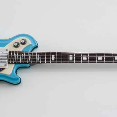 Italia Mondial Classic Bass, Italia blue, semi-hollow, Piezo Bridge , Resoglass top, made in Korea image 2