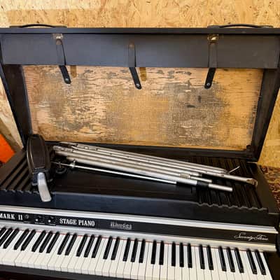 Vintage 1981 Fender Rhodes Mark Two MKII Stage 73 Electric Piano w/ Legs & Pedal image 14