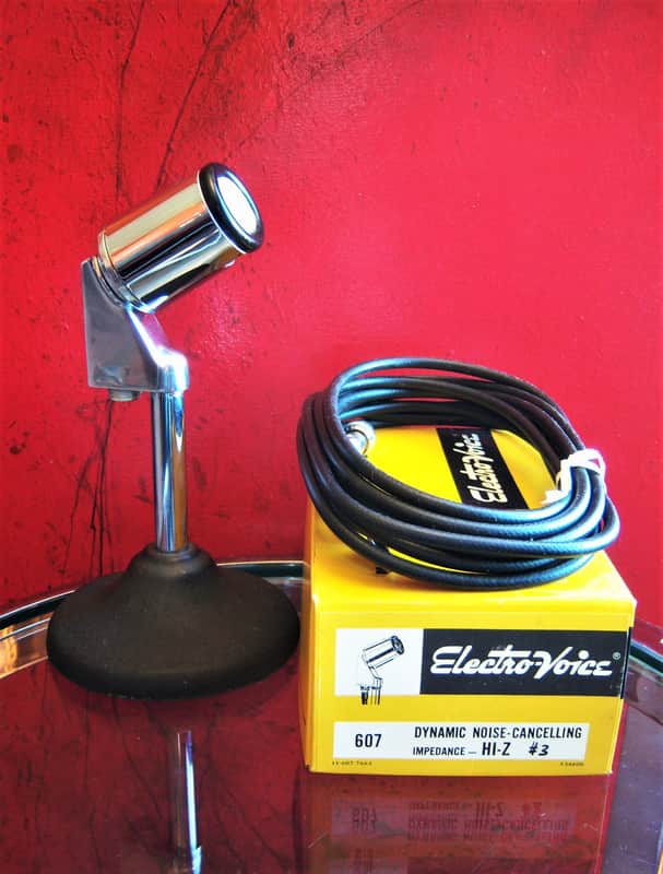 Vintage 1970s Electro-Voice 607 / 638 General Purpose Dynamic Microphone Hi Z harp w accessories NOS image 1