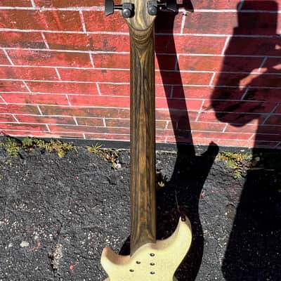 Curbow Retro Petite 5-String Fretless 1995 Greg's original USA made Pearl White Sparkle Petite 5 ! image 8