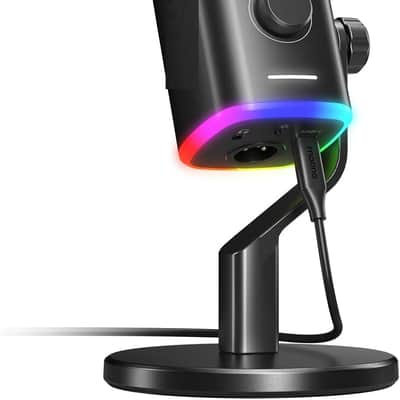 Dynamic Gaming Microphone: USB XLR Dynamic Computer Microphone with Software-RGB PC Mic for Gamer-Podcast Mic Kit for Streaming Recording Studio YouTube Content Creation image 1