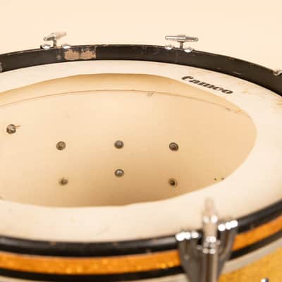 Vintage Camco 14x20 Gold Sparkle Tuxedo Bass Drum image 11