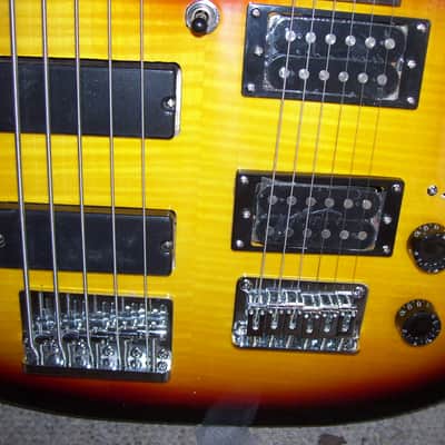 Double neck guitar and bass guitar, 5 and 6 string, 2017 Sunburst image 3