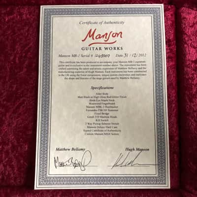 Manson MB-1 Matthew Bellamy Signature Guitar image 15