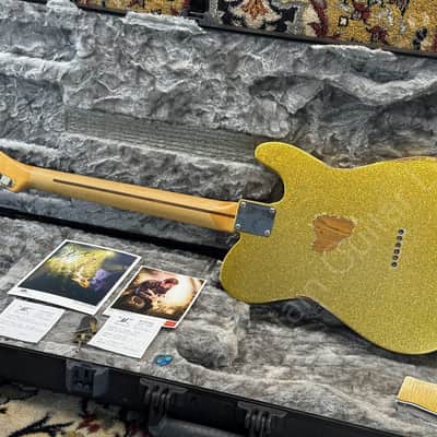 2001 Fender Custom Shop - 51 Nocaster Lefty - Heavy Relic Goldsparkle Refin by Nick Page - ID 5753 image 15