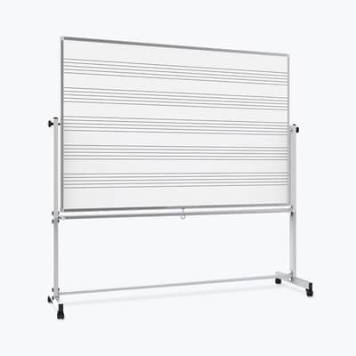 72" x 48" Double-Sided Music Staff Whiteboard Mobile Magnetic Composer Songwriter Studio Board image 3