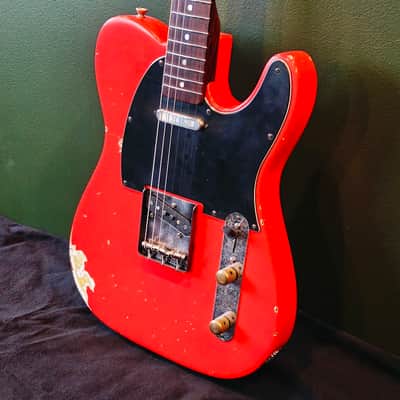 Belle Guitars Teg Custom, Fiesta red - medium relic image 1