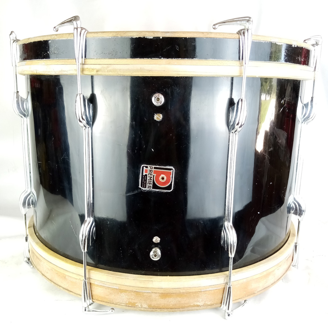 Premier 14x22" Bass Drum Birch Black Virgin Vintage50+Pre-International Calfskin — main photograph