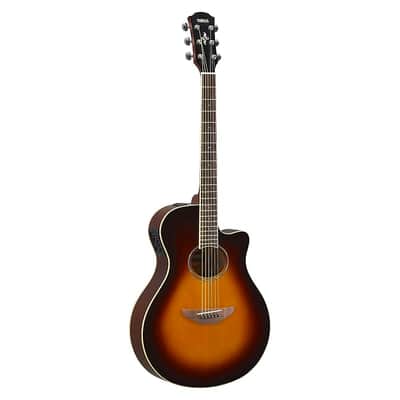 Yamaha APX600-OVS Thinline Acoustic-Electric Guitar, Old Violin Burst image 2