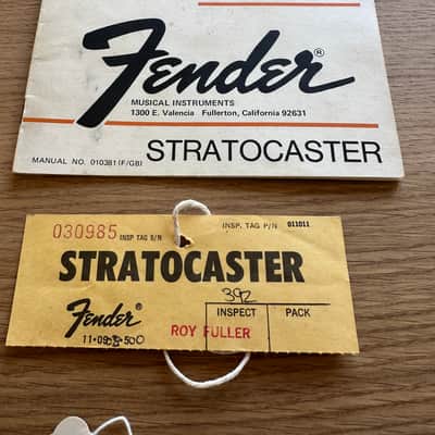 Fender Stratocaster 1972 Hang tags warranty card case candy 1970's ashtray cover image 4