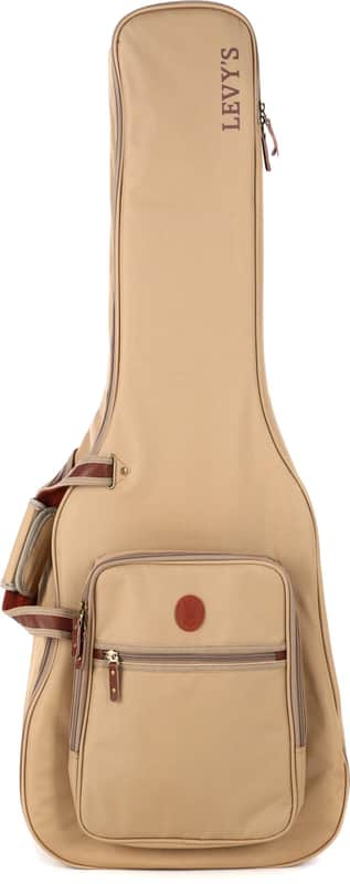 Levy's Deluxe Gig Bag for Dreadnought Guitars - Tan image 1