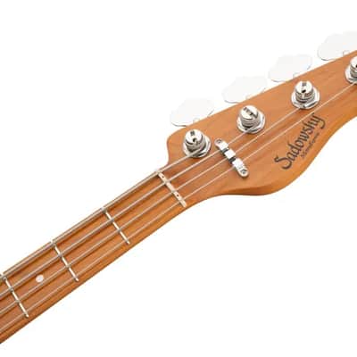 Sadowsky MetroExpress 24-Fret Modern Bass, Roasted Maple Fingerboard, 4-String - Solid Candy Apple Orange Metallic High Polish image 7