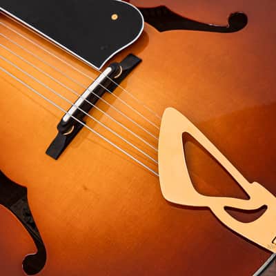 Harvey Leach Cutaway Acoustic Archtop 18" Carved Top, Spruce & Tiger Maple w/ Case image 9