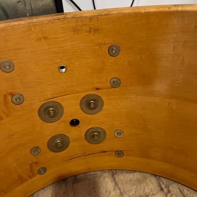 Slingerland 1970s 22 Kick Drum Shell Chrome Over Wood image 12