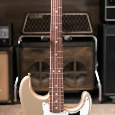 Fender American Vintage II 1965 Stratocaster, Round-Lam Rosewood Fingerboard - Shoreline Gold with Hardshell Case - Used image 4
