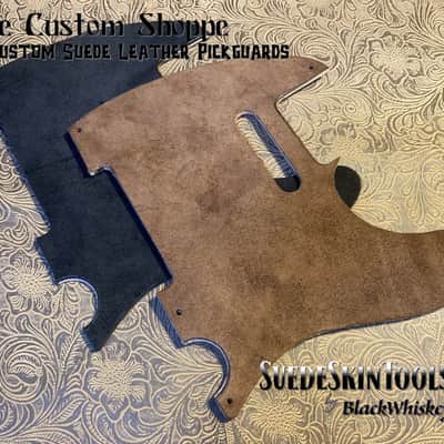 Custom Suede Leather Pickguard fits Fender Telecaster Tele or Esquire Tooled Leather Alt image 4