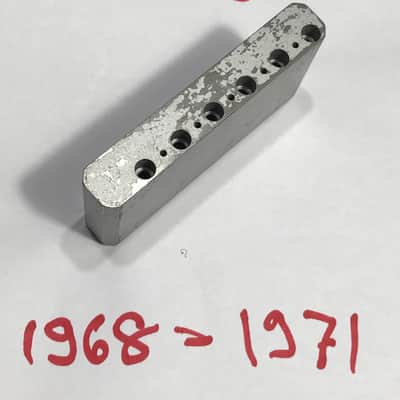 Fender Stratocaster Left Handed Bridge Steel Tremolo Block 1968 1969 1970 1971 image 2