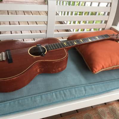 Late '50s United-made Parlor guitar, electrified image 1