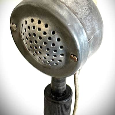 Vintage 1940's Military Dynamic Microphone, original, fully functional, w/stand image 7