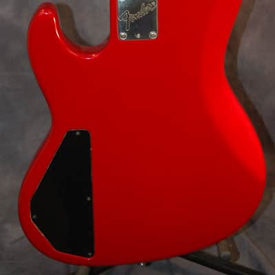 Fender 5 String Jazz Bass Active Electronics Gigbag 1990 Candy Apple Red image 7