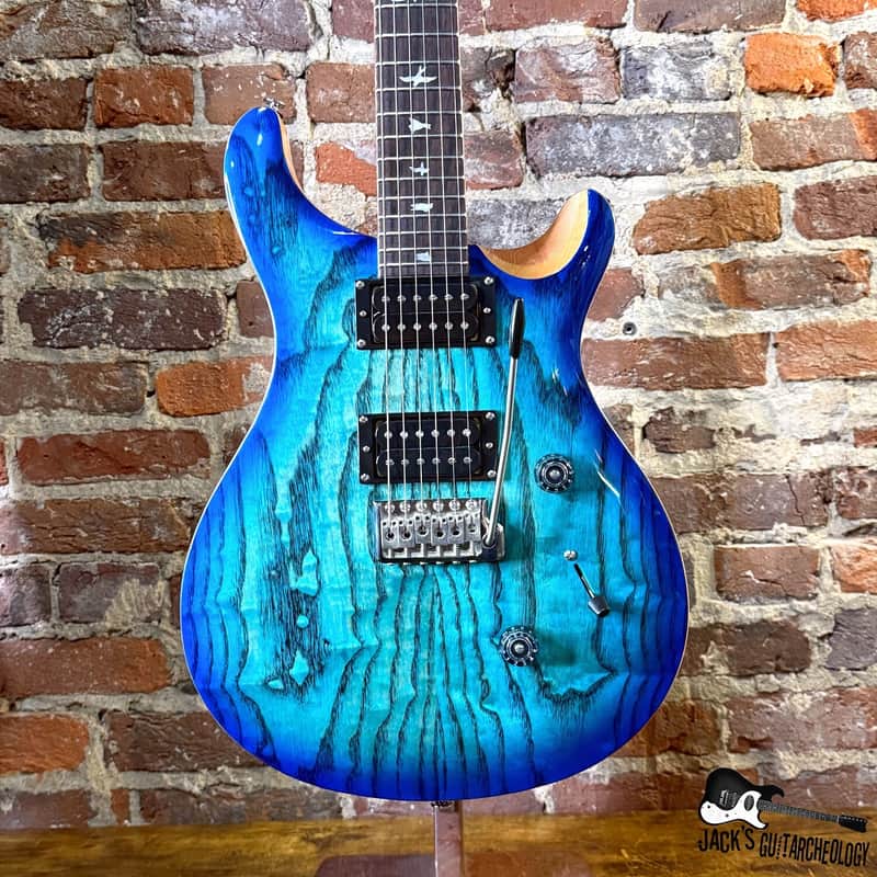PRS Custom 24 SE Ash Electric Guitar (2020s - Lake Blue) image 1