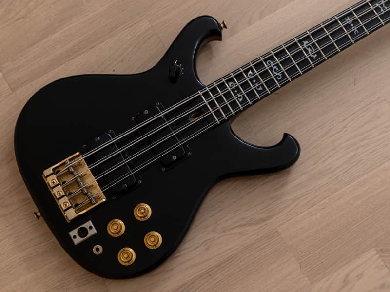 1983 Greco BK-1200 Custom Order Vintage 8 String Neck Through Bass Black, 100% Original w/ T-Bird Pickups, Japan Fujigen image 1