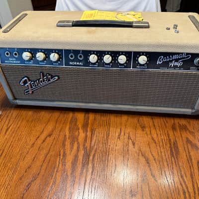 Fender Bassman 6G6-B Brownface 50-Watt 2x12" Piggyback Guitar Amp 1963 - 1964 - Blonde image 2