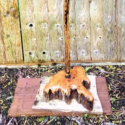 Hand Crafted, Forest Wood, (Possibly Enchanted) Microphone Stand image 2