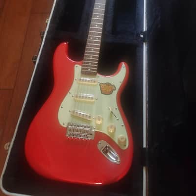 Squier Simon DEMO VIDEO Neil Stratocaster (US Customers Tax included in shipping cost)  Fiesta Red image 2