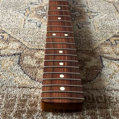 Fender Roasted Maple Strat Neck, 22 Jumbo Frets, 12", Pau Ferro, Flat Oval Shape image 3