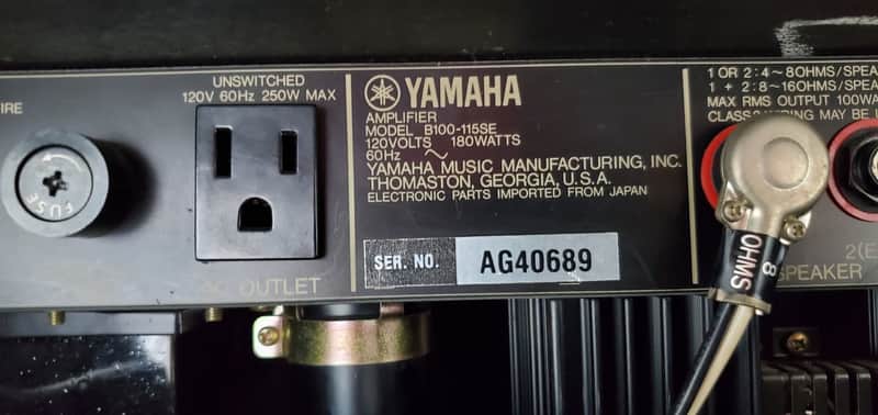 Yamaha B100-115 SE Bass Amplifier Made In Japan 1980s Excellent