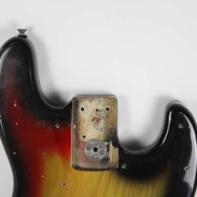 1976 Fender Jazz Bass BODY Sunburst ASH Super GREAT Heavy Wear USA 3-Bolt Weight 6.4 lbs 1970's Vintage image 15