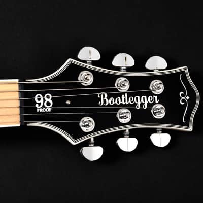 BootLegger Guitar Single Barrel Brown Red Black Burst Custom Case & Flask P90 & Single Coil image 13