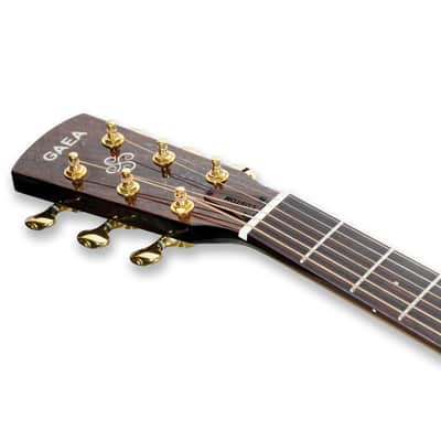 GAEA 41"Solid Spruce Top Acoustic Electric Guitar with D'Adario EXP-16 Coated Phosphor Bronze String image 6