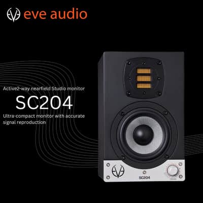 EVE Audio SC204 4-Inch Studio Monitor (Pair) with Isolation Pads and Cables image 2