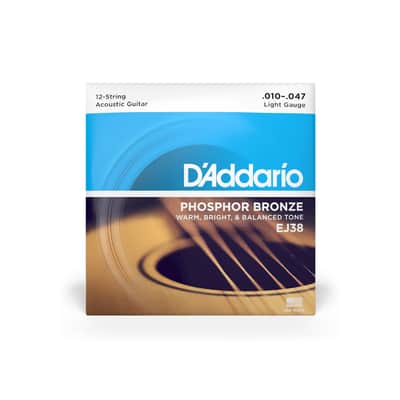 D'Addario EJ38 10-47 Light, 12-String, Phosphor Bronze 2021 image 2