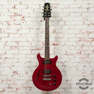 Hamer USA Artist DC Semi-Hollow Electric Guitar Trans Red (USED) x0397 image 2