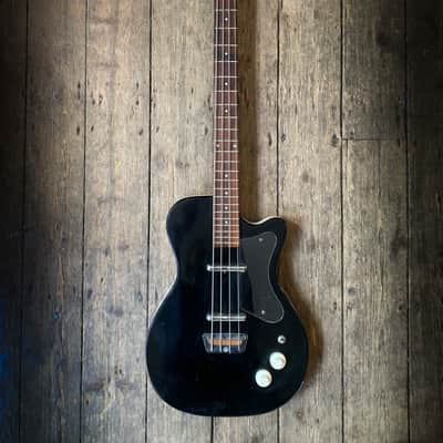 1960's Silvertone 1444 2 Pick up Bass in Black finish image 2
