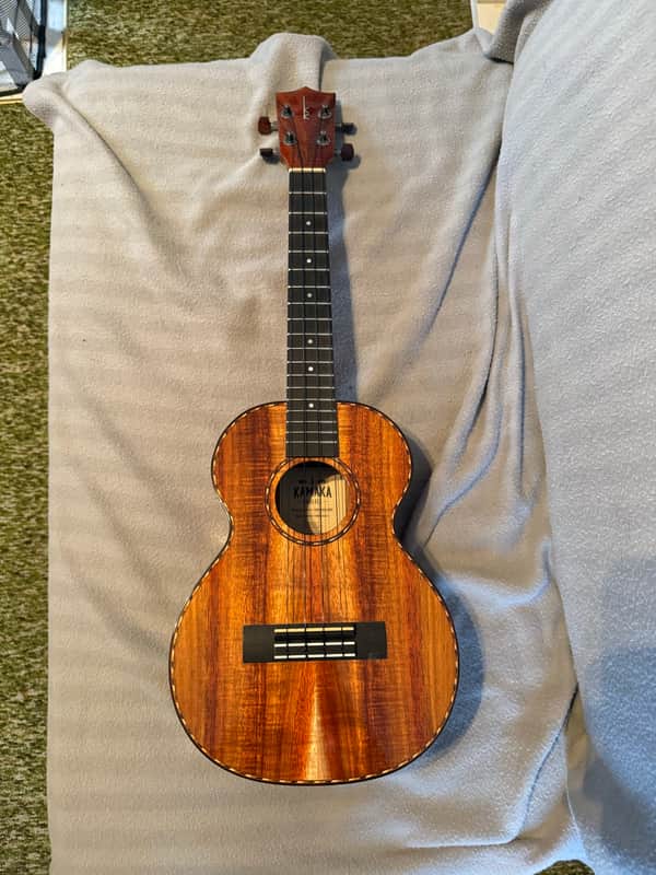 Kamaka HF-3D Deluxe Koa Tenor Ukulele with Case image 1