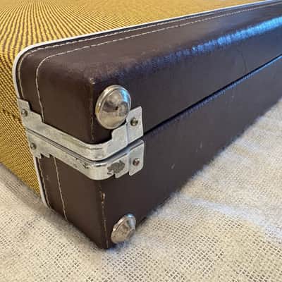 1999 Danelectro Tweed Hardshell Case + Key Yellow Plush Interior Out of Production Fits U1 / U2 / U3 / DC Models & More image 15