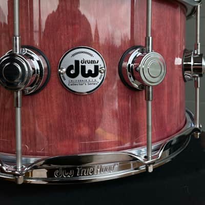 DW Collector's Series Pure Purpleheart 7x14 Snare Drum in Natural Gloss Lacquer w/ Chrome Hardware image 2