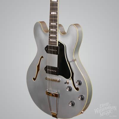 Eastman T64 Trapeze Hollowbody Electric Guitar - Iced Blue Metallic image 3