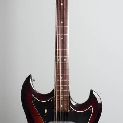 Hagstrom  H-8 8-String Bass Solid Body Electric Bass Guitar (1968), ser. #748005, black hard shell case. image 8