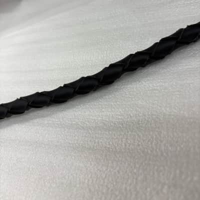 Black Braided Leather Mandolin Strap - FIRE SALE image 2