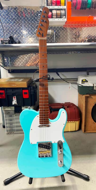 New Custom 63 64 American Telecaster Sonic Blue Nitro Satin Roasted Maple image 1