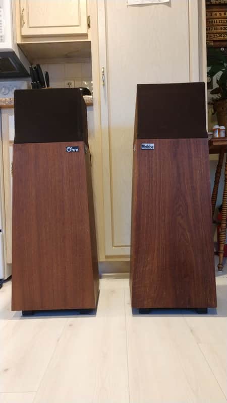 Vintage OHM Walsh 2 Speakers in Walnut image 1