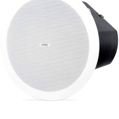 QSC AD-C6T - Ceiling Loudspeakers Pair - White – Ceiling Loudspeaker - Like New w/ Original Box image 2